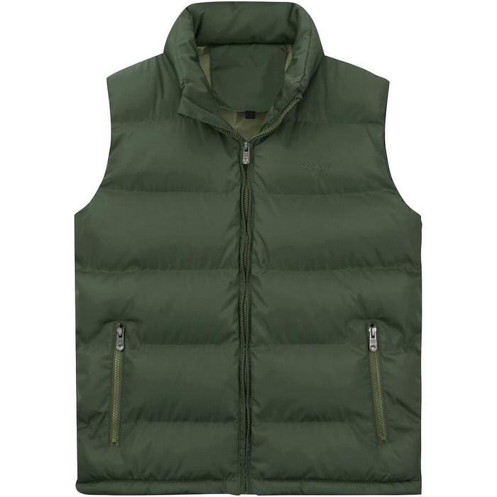 Стьобана жилетка чоловіча Allthemen з коміром-стійкою, спортивна, легка, зимова, для активного відпочинку, перехідна куртка (S, Зелений)