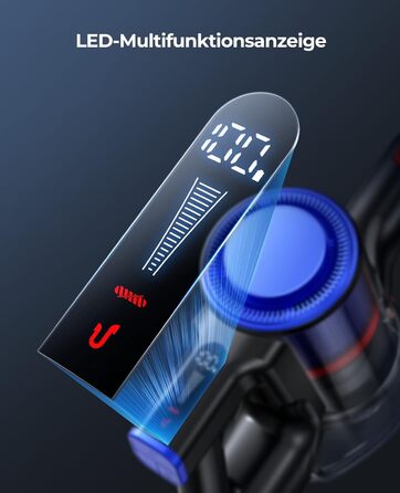 Бездротовий пилосос Fieety 550W з акумулятором, 45000Pa, 60 хвилин роботи, 6-в-1, тихий, з арома-пластиною, для твердих поверхонь, килимів та шерсті тварин