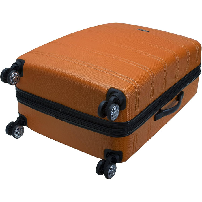 Чемодан Rockland Melbourne Hardside Розширений, великий, 71.1 см, оранжевий, в клітинку (Sunset Chevron)