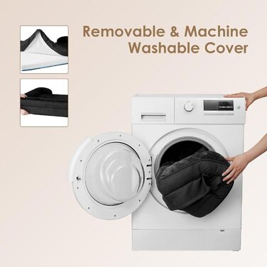 Ортопедичне ліжко для собак великих порід, 91x68 см, з Memory Foam, кошик для собак середніх порід, миється, водонепроникне, неслизьке, диванчик для собак з високим бортиком (104x69x17 см, чорний)