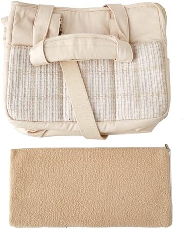 Транспортна сумка для собак та котів до 5 кг - переноска для тварин з верхньою відкривачкою, дихаюча, складана, з регульованим плечовим ременем, дозволена для перевезення в літаку, бежева