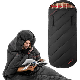 KingCamp XXL 3-Season Sleeping Bag - Oversized for Adults, Outdoor Camping, Backpacking, Hiking, Travel - Lightweight & Portable