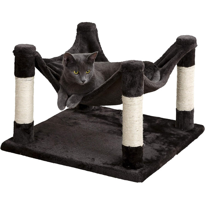 Кішка-гамак Kerbl Samira для котів, м'який, з сизалевими стовпчиками для догляду за кігтями