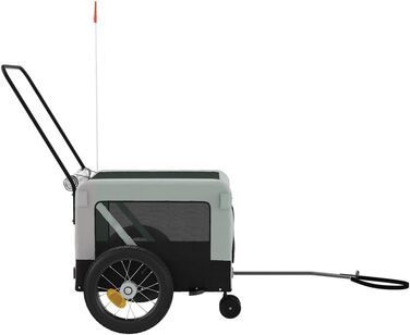 Фаркоп-причіп для велосипеда, переноска для собак, 120 x 54.5 x 53 см, сірий