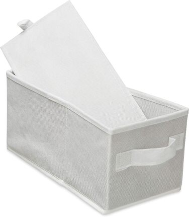 Органайзер для шафи Relaxdays з тканини, 6 відділень, 2 шухляди, сірий, флізелін, 82 x 30 x 14,5 см