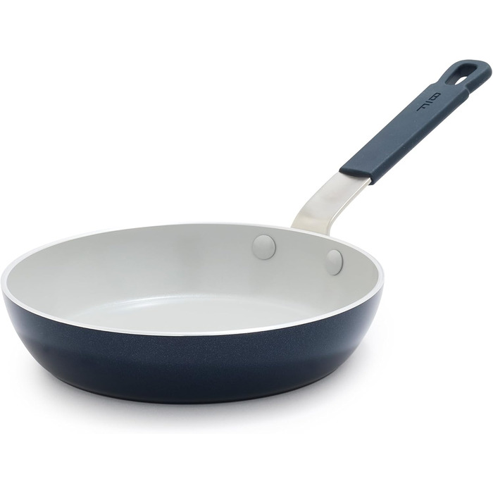 Набір посуду GreenPan x Bobby Flay 13 предметів: професійний алюміній, антипригарне покриття Ceramic, індукційний, силіконовий, для миття в посудомийній машині та духовці, сірий (Графіт/Nature's Delight), сковорода 20 см, блакитний