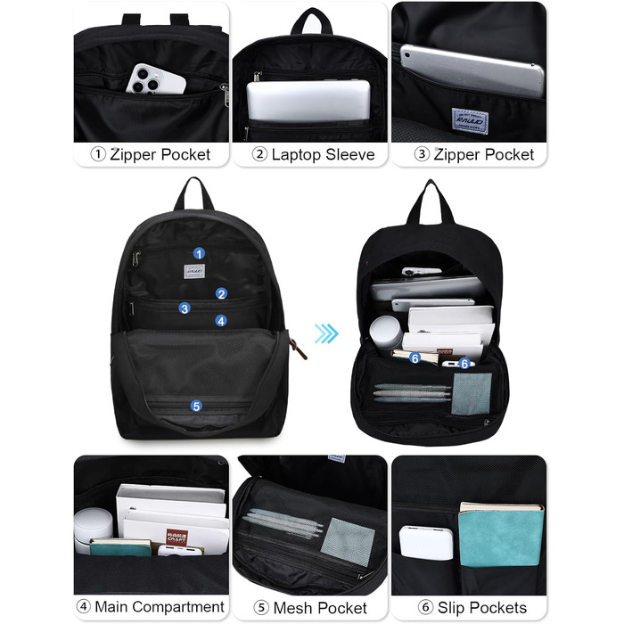 Жіночий рюкзак RAVUO, водонепроникний, 15.6