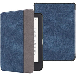 Чохол Fintie для Tolino Shine 3 / Kobo Clara HD (2018) - ультратонкий, з магнітним закриттям, джинсова текстура, синій