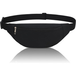 Чоловіча/Жіноча поясна сумка на пояс, бананка для спорту, подорожей, прогулянок з собакою, чорна