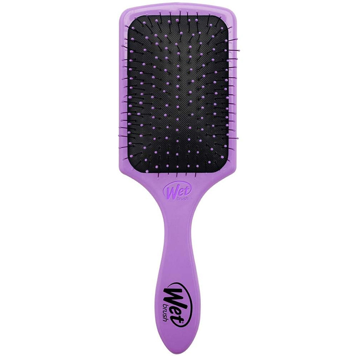 WetBrush Paddle Detangler Purple - Щітка для волосся з широким гребенем, не травмує, для всіх типів волосся, фіолетовий