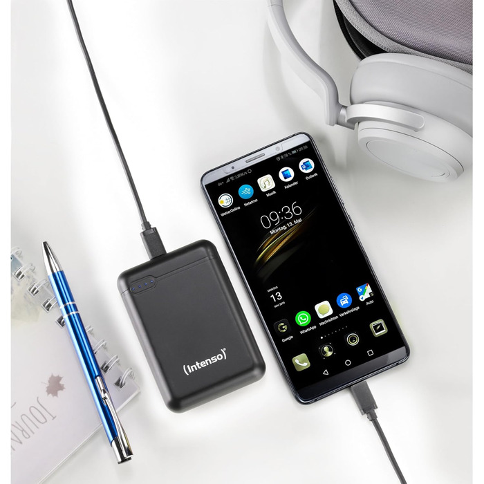 Powerbank Intenso 10000mAh XS – чорний, зовнішній акумулятор для смартфонів, планшетів, MP3-плеєрів та цифрових камер
