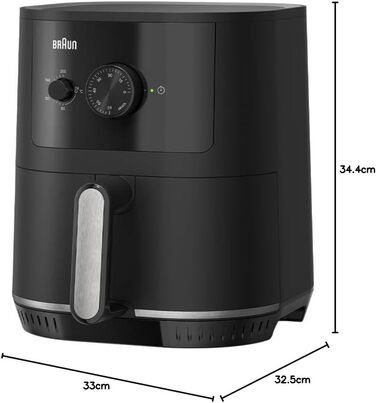Фритюрниця електрична Braun MultiFry 3 HF 3030, 4.3 л, 1500 Вт, сенсорне управління, 8 програм, чорна