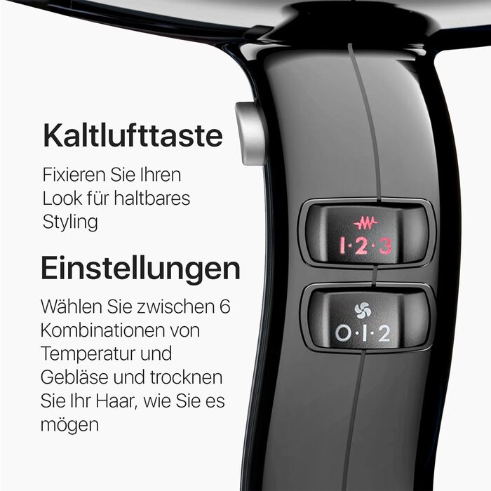 Професійний фен Valera Swiss Silent Jet 8500 Ultrablack: 2000W, 6 температур, іонізація, супер-зручний кабель