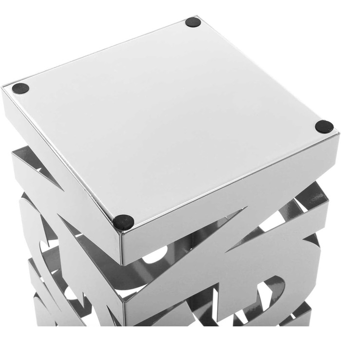 Modern White Metal Umbrella Stand for Entryway, Room, or Hallway - 52x18x18 cm