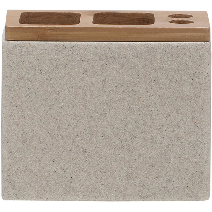 Підставка для електричної зубної щітки Sealskin Grace, для зберігання насадок та пасти, пісок, полірезин, 6 x 12.3 x 10.2 см