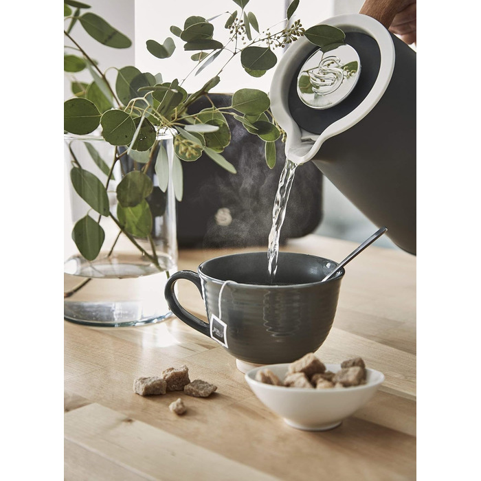 Swan Nordic Ultra Fast Electric Kettle - Wireless, Modern Design, 1.7L, 2200W, Wood-Look Handle, Auto Shutoff, White (Gray, Single)