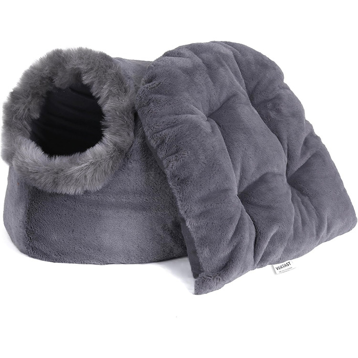 Кішка, маленький собака, зручне ліжко, лежанка-іглу для домашніх тварин, килимок, що можна прати, сірого кольору