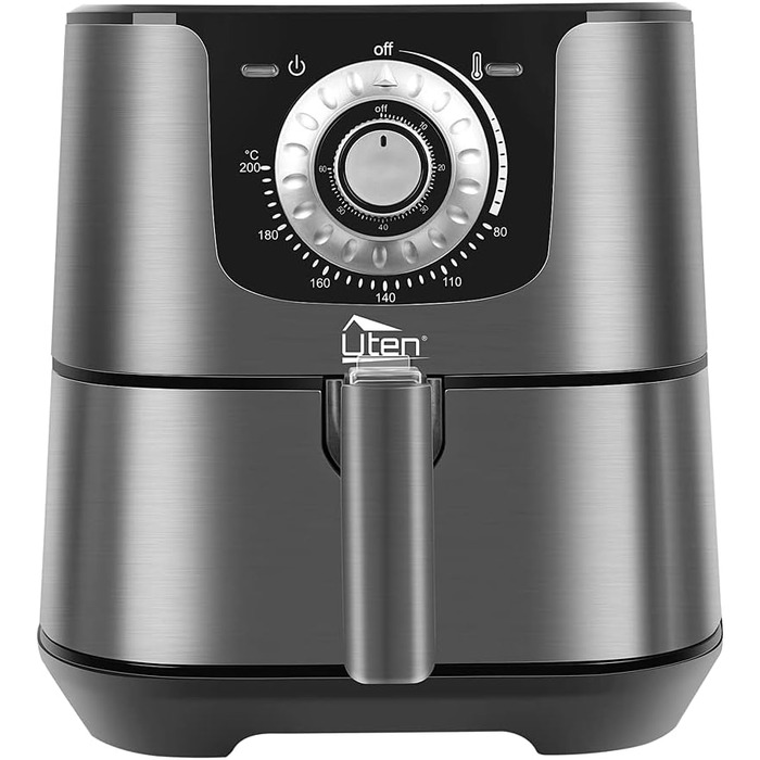 Фритюрниця повітряна, 4L, XL, для 2-6 осіб, 1500W, без олії, з антипригарним кошиком, 32 рецепти, білий колір