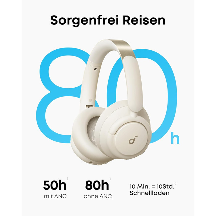 Soundcore Q30 навушники Bluetooth з активним шумозаглушенням, Hi-Res звук, 40 годин роботи, підтримка 2 пристроїв