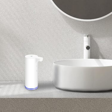 Mamiddle Automatic Soap Dispenser Stainless Steel with Sensor Infrared Foam Soap Dispenser Electric IPX5 Waterproof USB-C Charging with Infrared Motion Sensor for Kitchen & Bath (White)