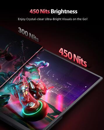 Монітор UPERFECT 2K 144Hz 16 дюймів: Портативний дисплей QLED з Mini HDMI та USB-C для ПК, ноутбука, телефону, Xbo, Switch, PS4/5 (VESA)