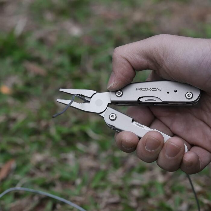 Мультитул ROXON M2 Mini Storm 14 в 1 з розкладною ножицями та без набору біт