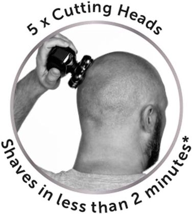 Електричний голкоструй Remington XR1501 для гоління голови: 5 голкових насадок, гоління 0,2 мм, тример, чорний