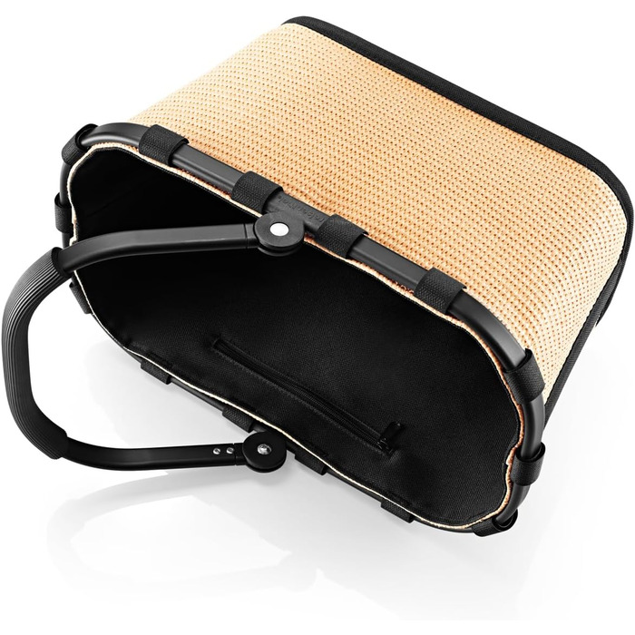 Сумка-шопер Reisenthel CarryBag XS – Стабільний шопер XS формату з практичною внутрішньою кишенею – Елегантний та водовідштовхуючий дизайн (Рафія, Чорний)