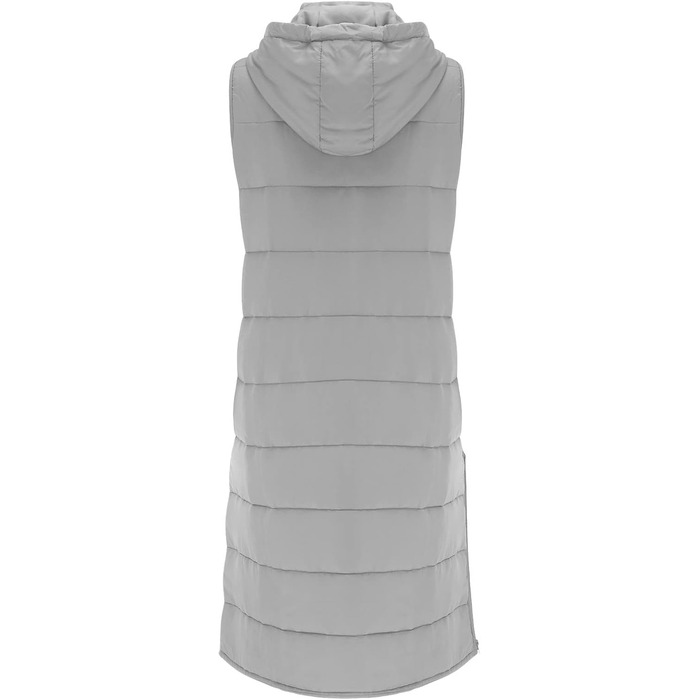 Жіноча тепла куртка Longwete з капюшоном, без рукавів, перехідна, елегантна жилетка, легка зимова куртка, тепла куртка, колір зелений (M, світло-сірий)