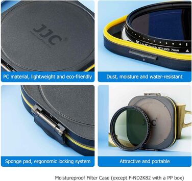 ND-фільтр JJC Variabler 82mm (ND2-ND2000) для камери: регульована нейтральна щільність, 18 шарів покриття, HD-оптичне скло, для DSLR, пейзажної фотографії