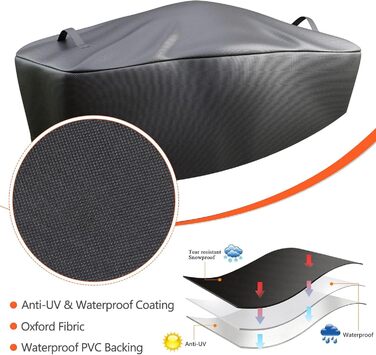 Чохол для гриля Denmay Weber Q2000-Q3200, 145 см, водонепроникний, UV-захист, 600D
