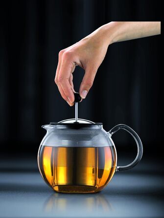 Bodum 1802-16 Assam: Френч-прес для чаю, 1,5 л, нержавіюча сталь, скло