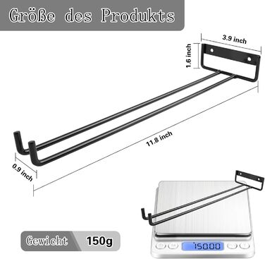 Підставка для келихів вина Jiplomn (4 шт.) - органайзер для підвішування під шафу, металева, для кухні, бару та декору