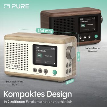 Портативне радіо Pure Classic Mini: DAB+, Bluetooth 5.3, 15 годин роботи, 2.4