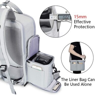 CADeN Рюкзак для камери: водонепроникний, антикрадійний, відділення для ноутбука 15.6'', для DSLR Canon, Nikon, Sony