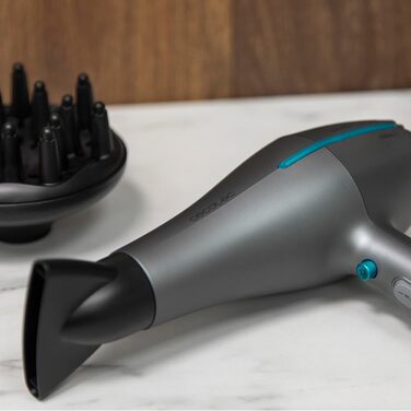 Фен Cecotec Bamba IoniCare 5300 Maxi Aura: 2200 Вт, AC-двигун, холодний струмінь, дифузор та концентратор, чорний