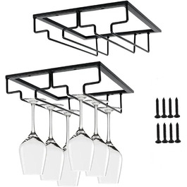 Тримач для келихів вина DDGG (2 шт.) - Настінна підставка для келихів, барна полиця, для дому, ресторану