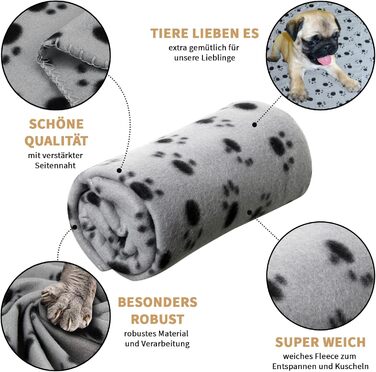 М'яка ковдра для котів та собак OMH nutrition OH MY HEALTH, 3 шт., 70x100 см, фліс, для дому та авто