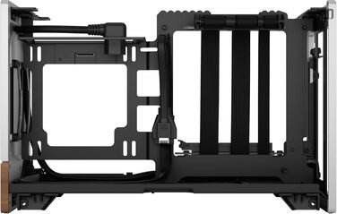 Корпус для ігрового ПК Fractal Design Terra Wood Walnut - mITX, PCIe 4.0, USB Type-C, анодований алюміній (срібло)