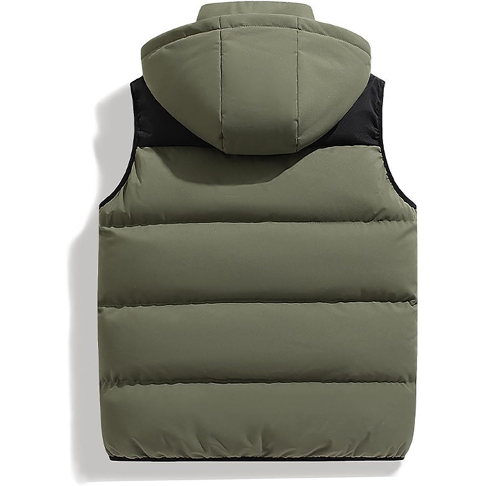 Чоловіча пухова жилетка з капюшоном, тепла безрукавка для зими, туризму та повсякденного носіння, 4XL