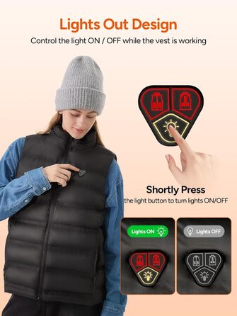 Обогревна жилетка Dr. Prepare для чоловіків та жінок, електроопалювальна жилетка з регулюванням температури, унісекс, з акумулятором, для активного відпочинку, спорту та подорожей (XL, Обогревна жилетка з Powerbank)