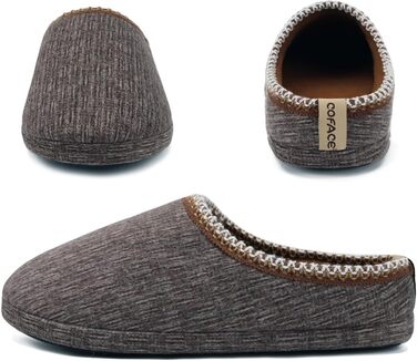 Чоловічі пантолетки COFACE з м'якою піною Memory Foam, зручні шльопанці для дому та вулиці (колір кавовий, 46 EU)