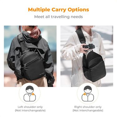Чорний фоторюкзак K&F Concept для DSLR/SLR камер: компактний, водонепроникний, 5 літрів