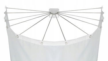 Дуговий шторний карниз Wenko 72-96 x 10 мм, білий