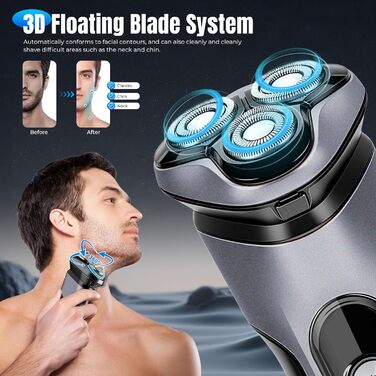 Електричний чоловічий верстат для гоління Shengxi з висувним тримером та IPX7 захистом, для сухого та вологого гоління, з функцією блокування від подорожей, подарунок для чоловіків