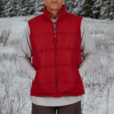 Жилет робочий Smith's Workwear з подвійкою ізоляцією, пуховик, XXL, темно-червоний