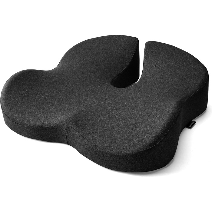 Ергономічна подушка для сидіння на стілець з Memory Foam: для офісу, дому, подорожей. 3D дизайн, дихаючий чохол, антиковзке покриття