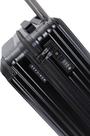 Чорний валіза на 4 колесах з TSA замком та телескопічною ручкою, жорсткий корпус (M816)