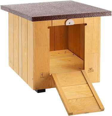 Будка для собак Ferplast BAITA 40 з FSC-дерева, для маленьких собак, Outdoor, вологостійка, ізольовані пластикові ніжки, двері з алюмінієвою захисною кромкою, 39 x 50 x 43 см