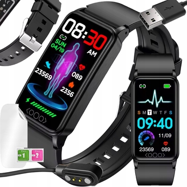 Смарт-годинник Smart-Trend: моніторинг глюкози, температури та ЕКГ, чорний